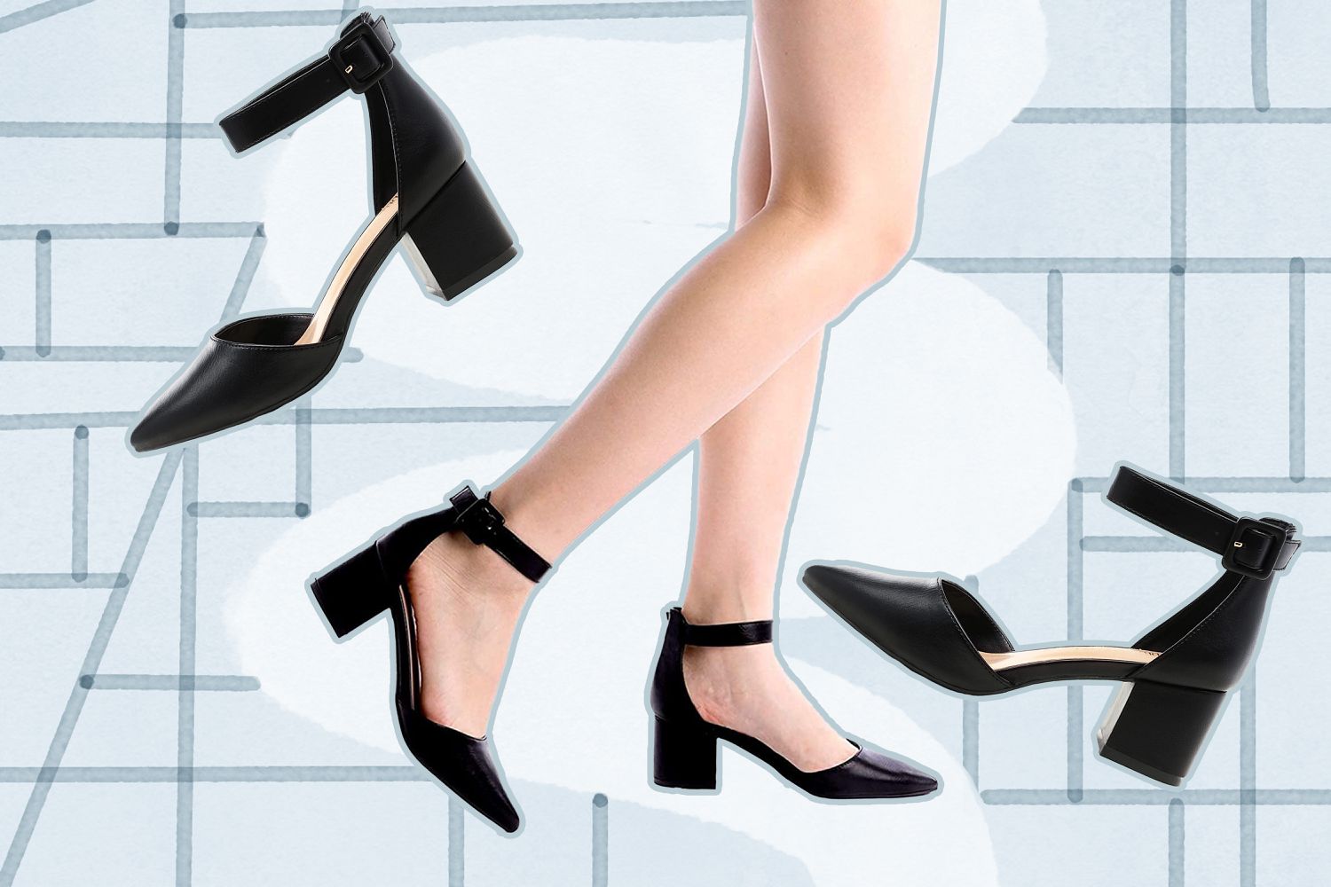 Block heels các loại giày cao gót nữ 